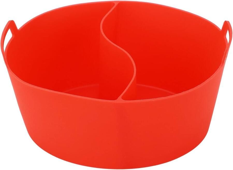 Slowcooker Liner Silicone Pot Twee Maaltijden Herbruikbaar en Veilig Ovalen Vorm Rood