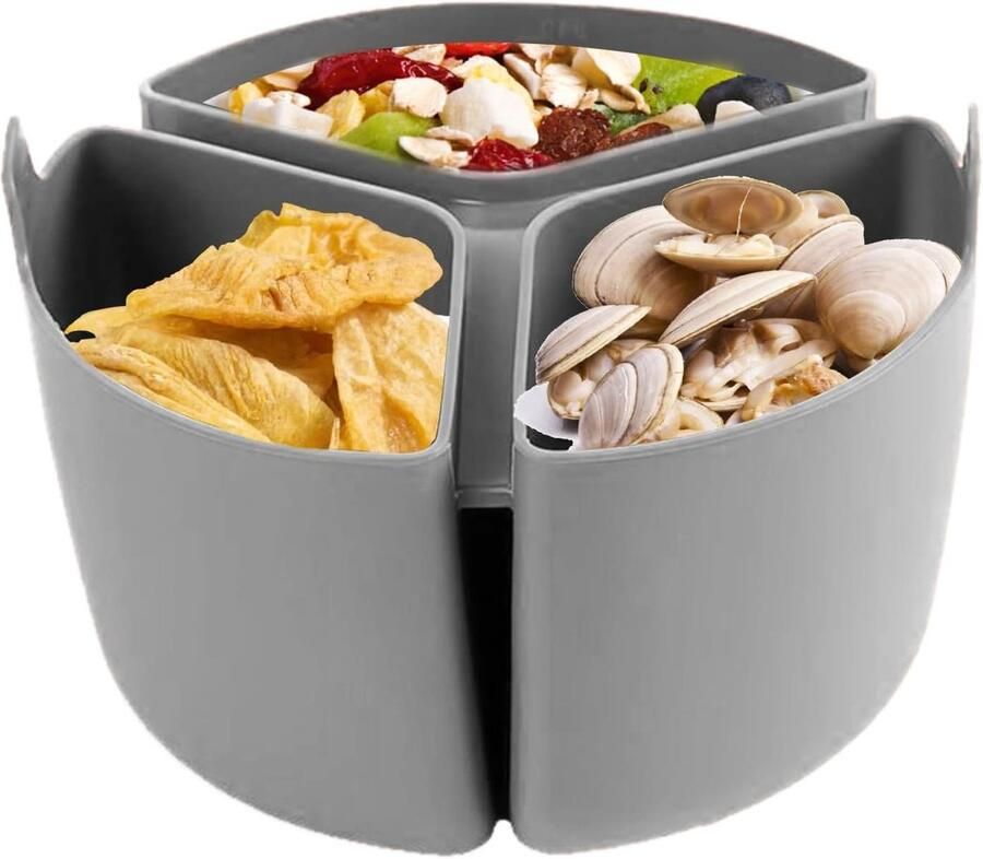 Slowcooker Inzet Kookscheider Pot Meerdere Gerechten Koken Flexibel Scheidingsontwerp 1800ml Capaciteit Grijs