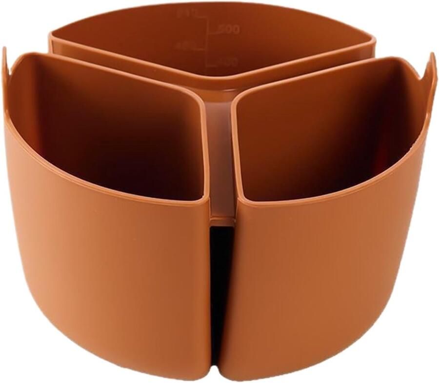 Slowcooker Inzet Pot Divider Maaltijden Scheiden Drie Compartimenten 1800ml Capaciteit Bruin