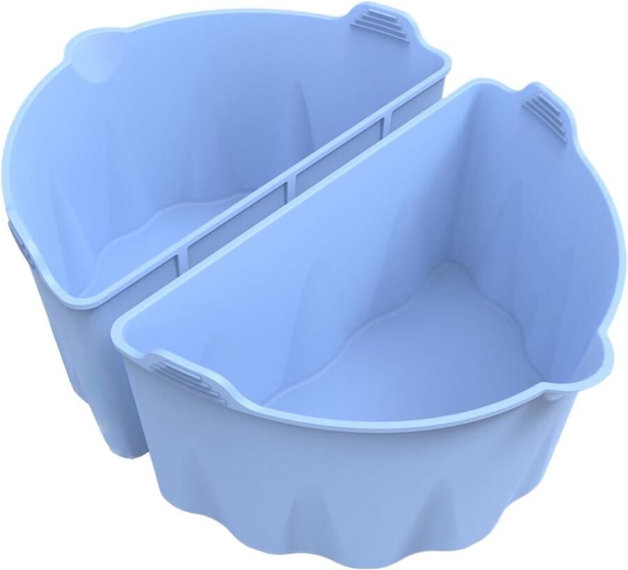 Slowcooker Inzetstuk Dubbele Kookpan Dubbel Koken Geur- en Vlekbestendig 6-8QT Lichtblauw