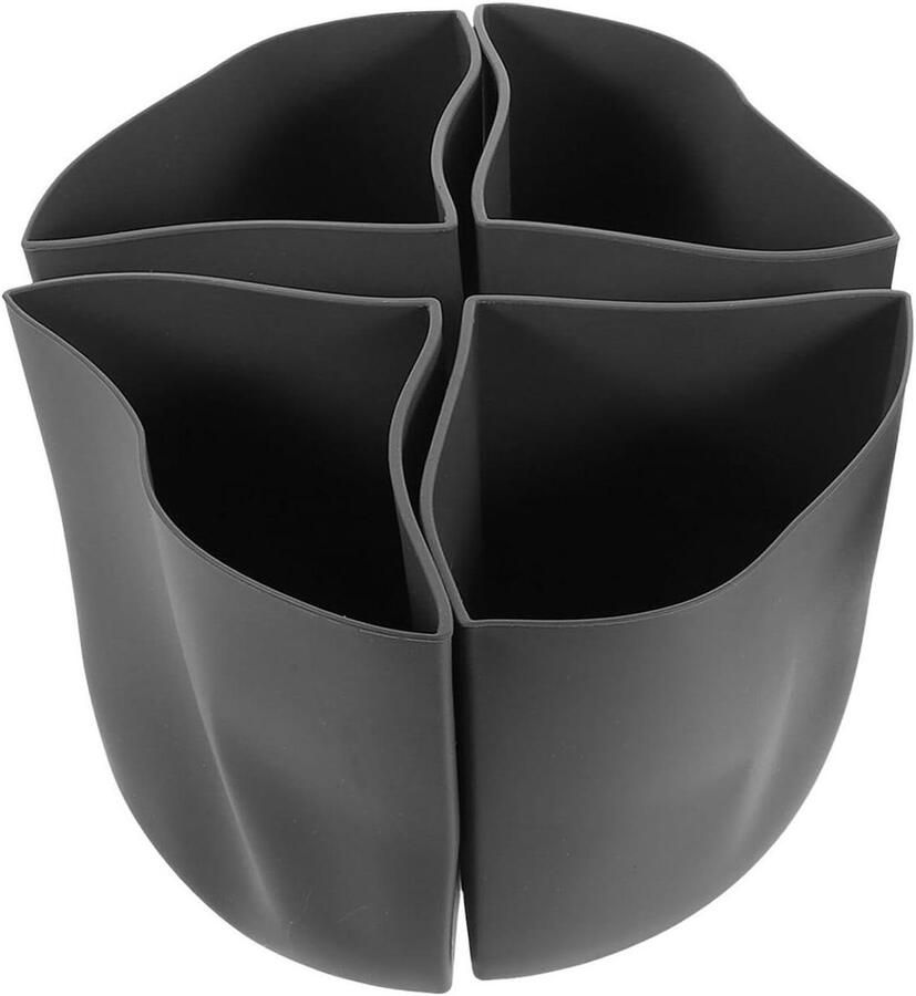 Slowcooker Inzetstuk Kookinzet Siliconen Meerdere Gerechten Hittebestendig Herbruikbaar 25x20x11 cm Zwart