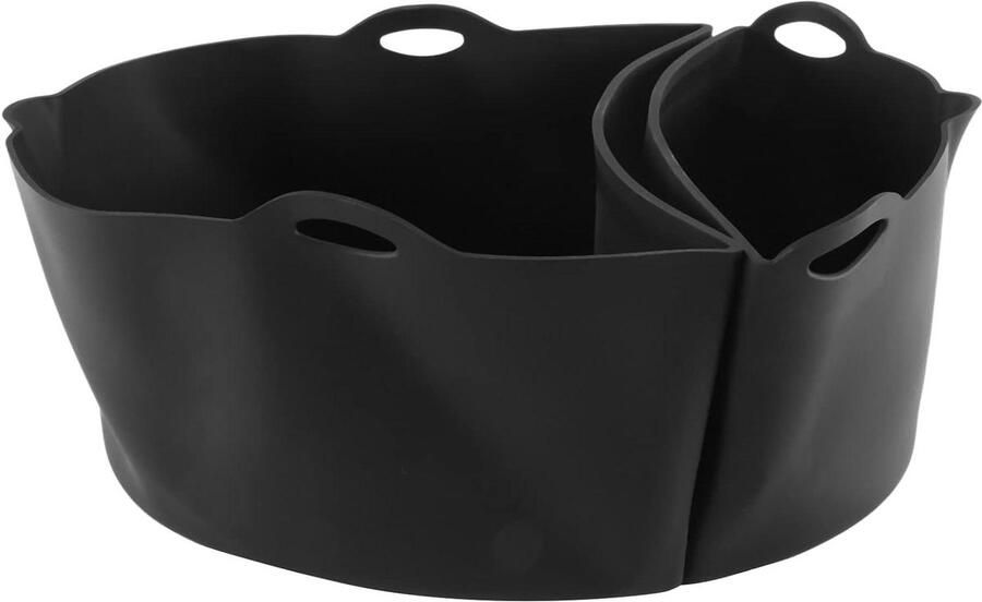 Slowcooker Inzetstuk Kookverdeler Silicoon Maaltijden Bereiden Drie Compartimenten Voor 7 Liter Zwart