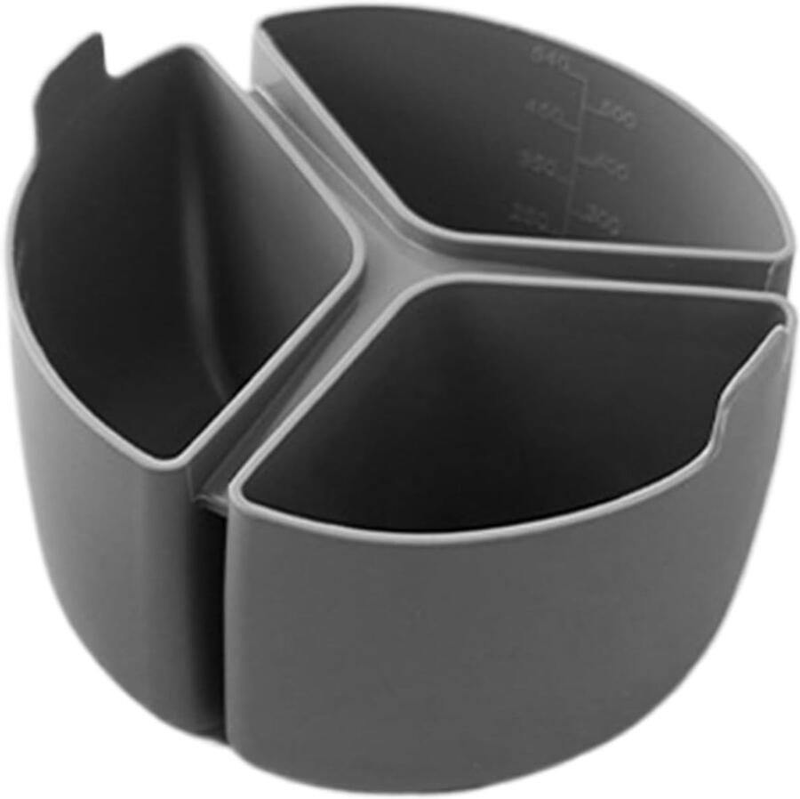 Slowcooker Voering Silicone Inzet Maaltijden Scheiden 3 Compartimenten 18 x 12 cm Grijs
