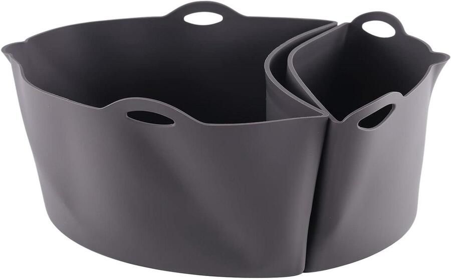 Slowcooker Inzetstuk Silicone Pan Divider Maaltijden Bereiden Drie Aparte Vakken Voor 7 Quart Grijs
