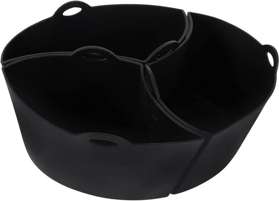 Slowcooker Inzetstuk Siliconen Pot Gezond Koken Vaatwasmachinebestendig 12x22x12 cm Zwart