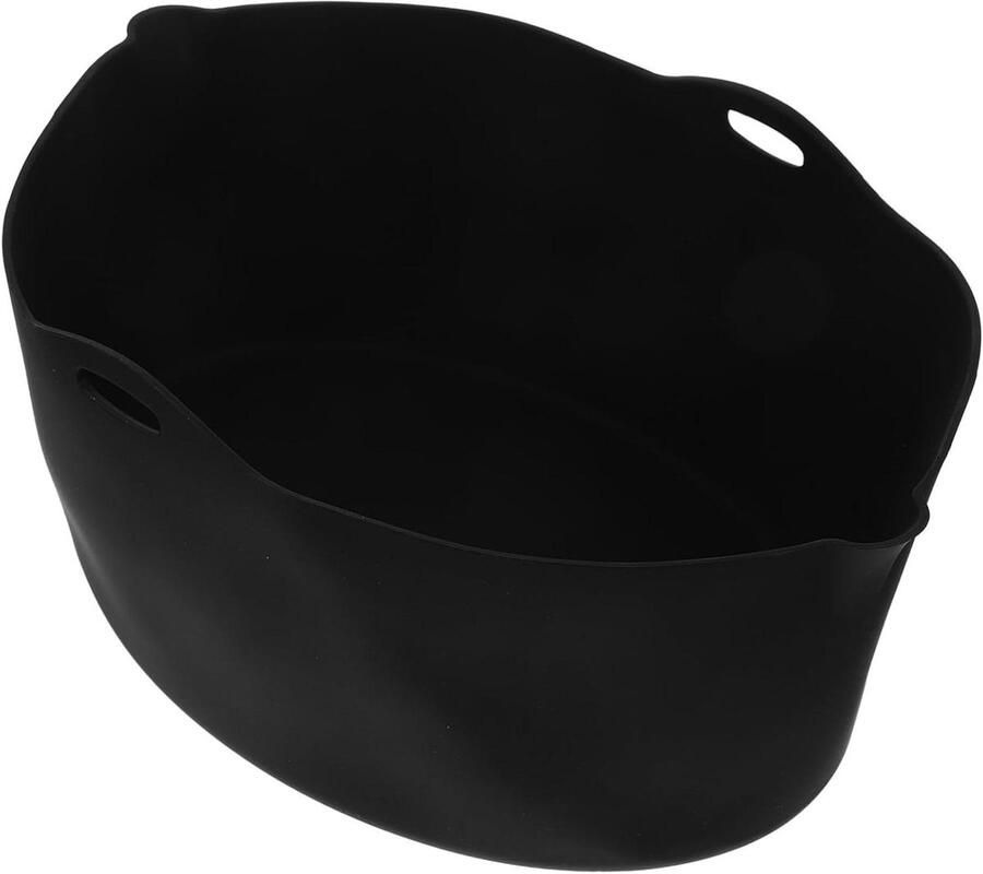 Slowcooker Inzetstuk Siliconen Pot Koken en Bewaren Spill-resistant Ontwerp 27x19x11.8CM Zwart