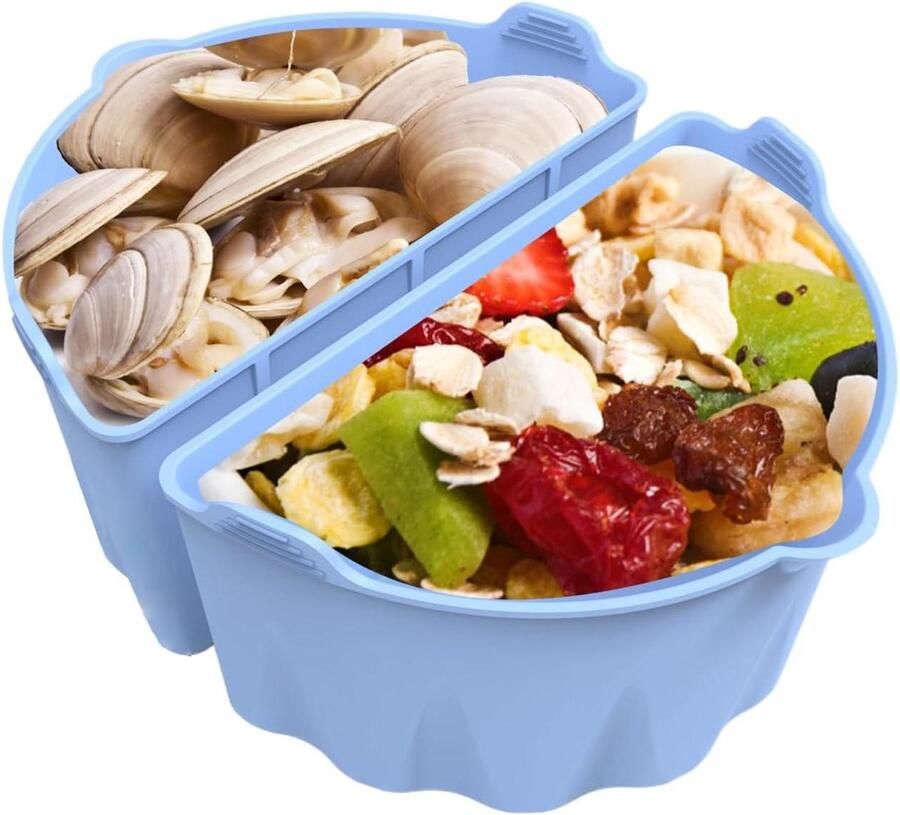 Slow Cooker Liners Silicone Separator Maaltijden Bereiden Smaak Scheiding 6-8QT Lichtblauw