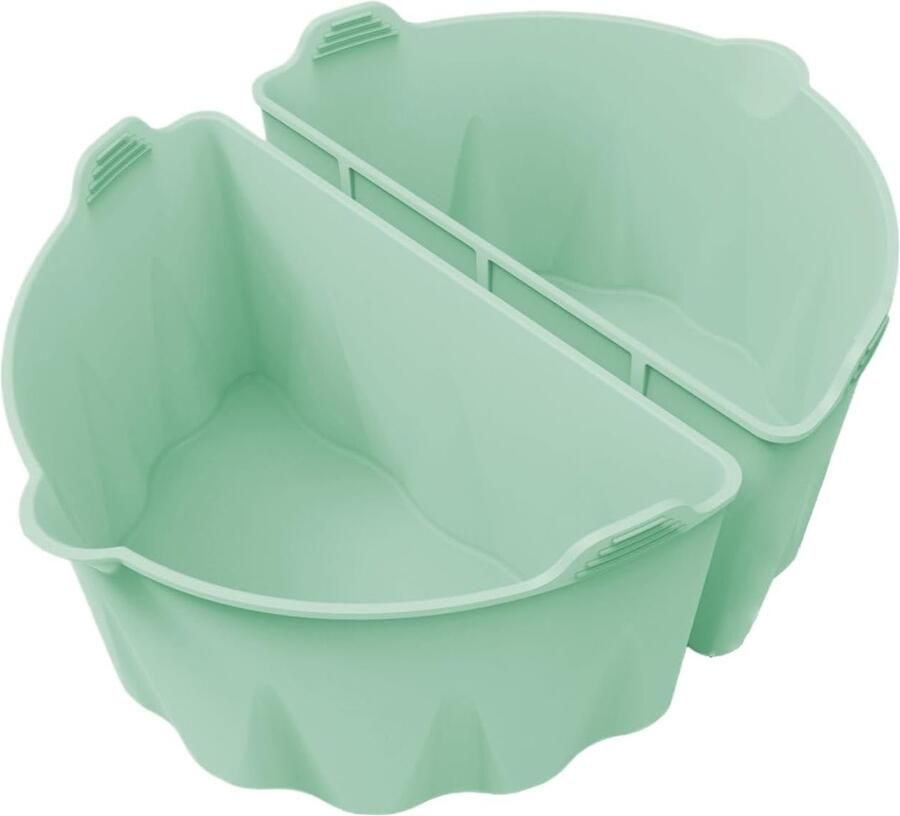Slowcooker Inzet Kookverdeler Gezamenlijk Koken Vaatwasserbestendig 6-8QT Lichtgroen