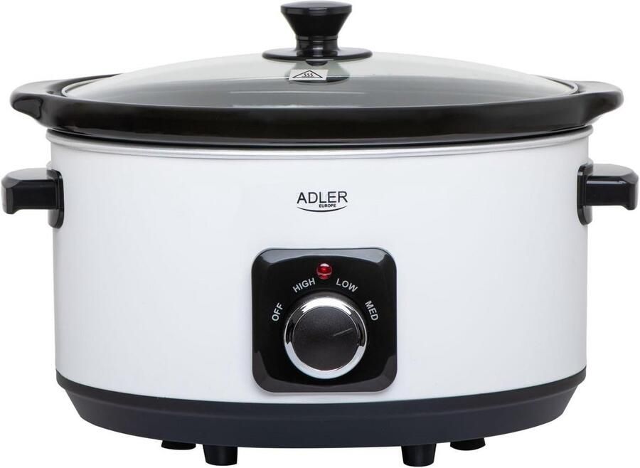 Slowcooker Keramische Pan 5.8L Met 3 Warmtestanden