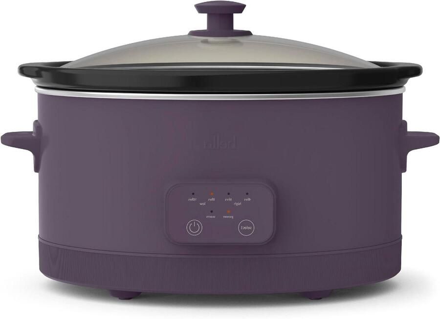 Slowcooker Kookpot Maaltijden Bereiden Keramische Antiaanbaklaag 6 Liter Pruim