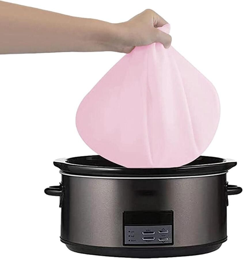 Slowcooker Liner Keuken Pot Veilig Koken Herbruikbaar Lekvrij 6-8 Liter Grijs