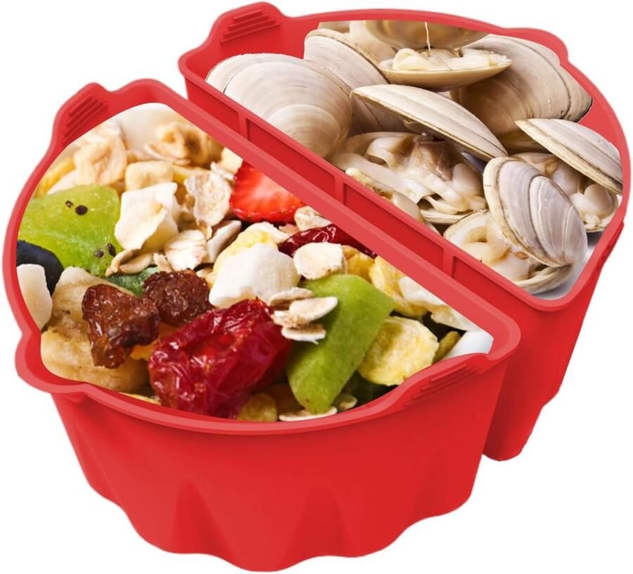 Slowcooker Liner Kook Divider Gezamenlijk Koken Aroma Scheiding 6-8QT Capaciteit Rood