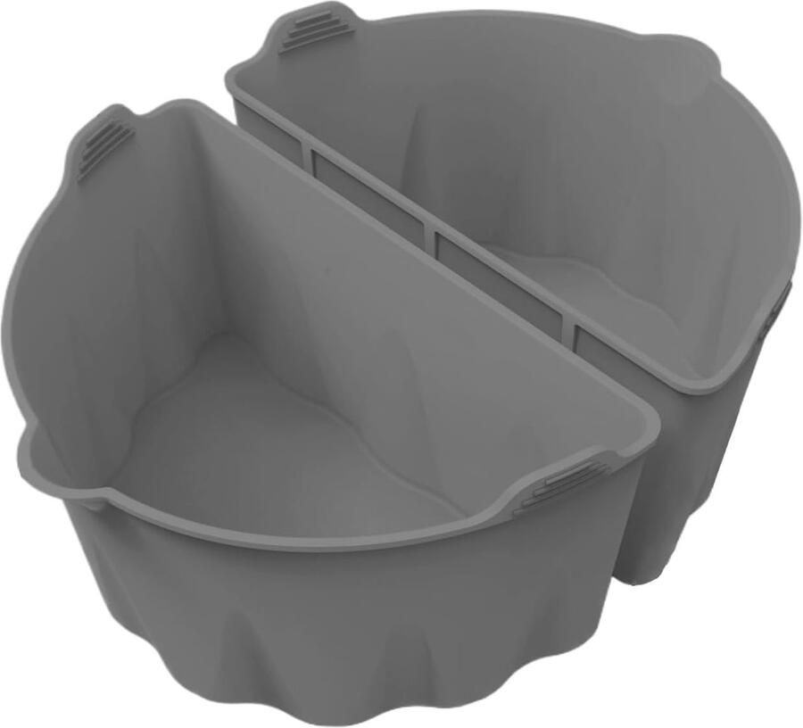 Slowcooker Liner Kookaccessoire Maaltijden Delen Met Scheidingsfunctie 5.7-7.6 Liter Grijs