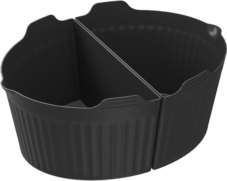 Slowcooker Liner Pot Verdeler Twee Maaltijden Koken Herbruikbaar Siliconen 6-8 Liter Zwart