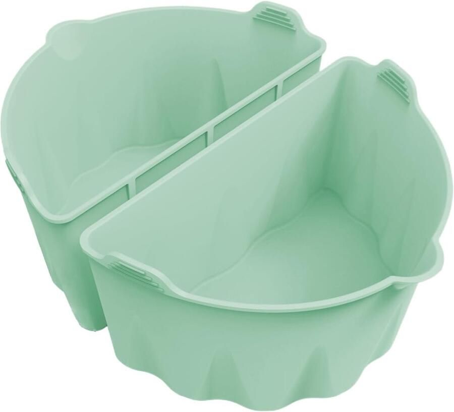 Slowcooker Inzet Kook Divider Maaltijden Delen Vaatwasserbestendig 6-8QT Lichtgroen