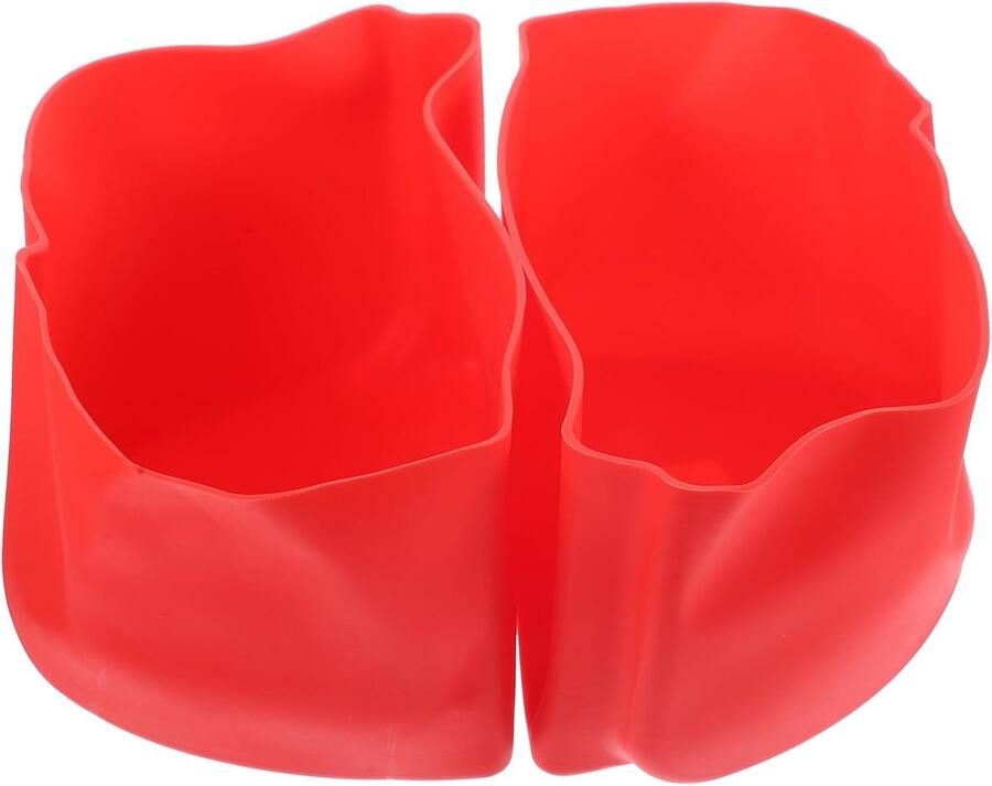 Slowcooker Liner Set Pot Beschermer Koken Zonder Bakken Herbruikbaar Siliconen Materiaal 20.5x13x13cm Rood