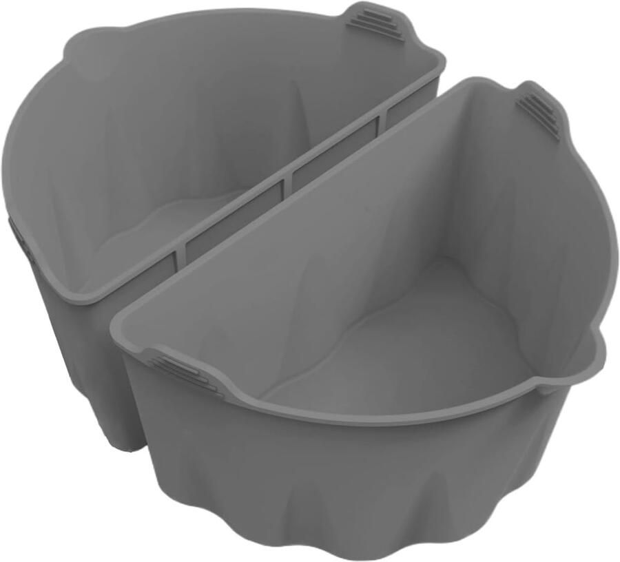 Slowcooker Liners Herbruikbaar Siliconen Maaltijden Bereiden Vormvast en Hittebestendig Geschikt voor 6-8QT Grijs