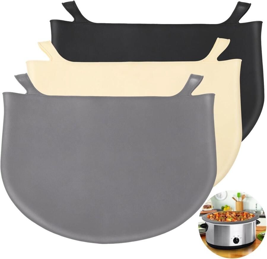 Slowcooker Liners Kookpot Beschermers Lekvrij Koken Herbruikbaar en Hittebestendig 3 Stuks Grijs Geel Zwart