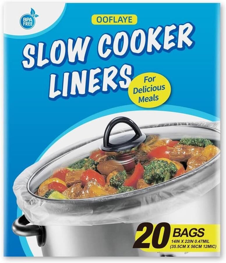 Slowcooker Liners Kookzakken Gemakkelijk Koken BPA-vrij 20 Stuks XL Transparant