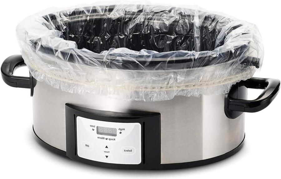 Slowcooker Liners Panbeschermers Gemakkelijk Koken Zeker passende band 4 stuks Transparant