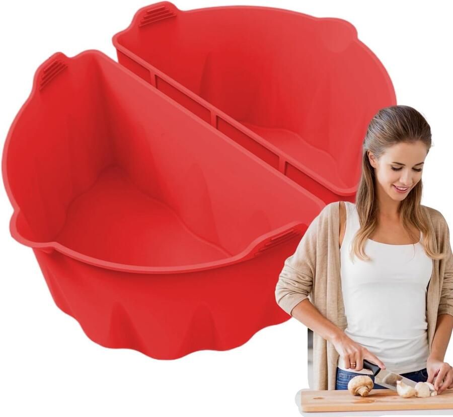 Slow Cooker Liners Kookgerei Gadget Maaltijden Delen Herbruikbaar Siliconen 6-8 Qt Rood