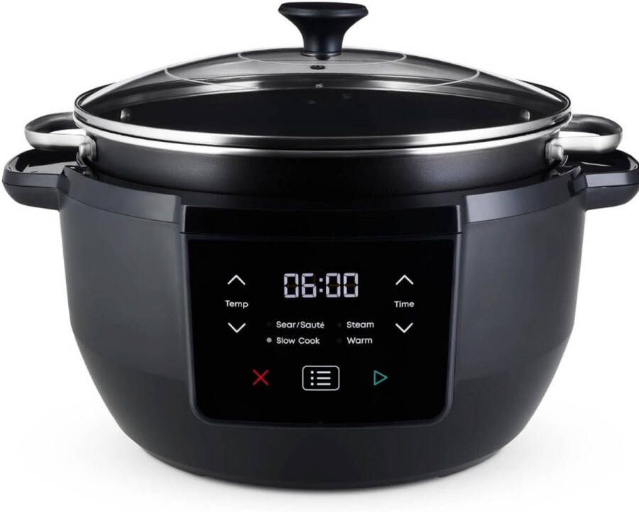 Slowcooker Met Timer Digitale Slowcooker Met Timer Programmeerbare Slowcooker Hotpot Elektrische Slowcooker Binnenpan Keramische Binnenpan Timerfunctie Warmhoudfunctie Snelkookpan Rijstkoker RVS