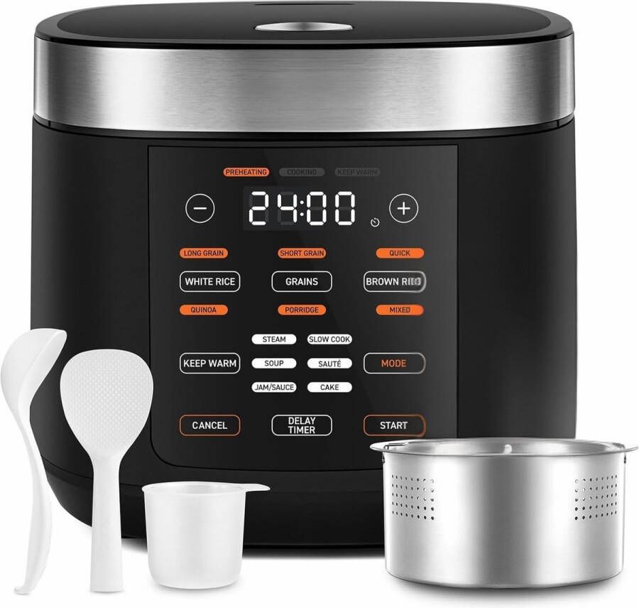 Slowcooker met Timer Programmeerbare slowcooker Elektrische slowcooker Digitale slowcooker Binnenpan Eten