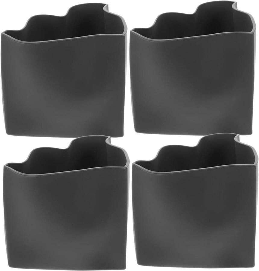 Slowcooker Siliconen Voering Kookplaatverdeler Inzetstuk Meerdere Gerechten Koken Hittebestendig Flexibel Ontwerp 20x25x11 cm Zwart