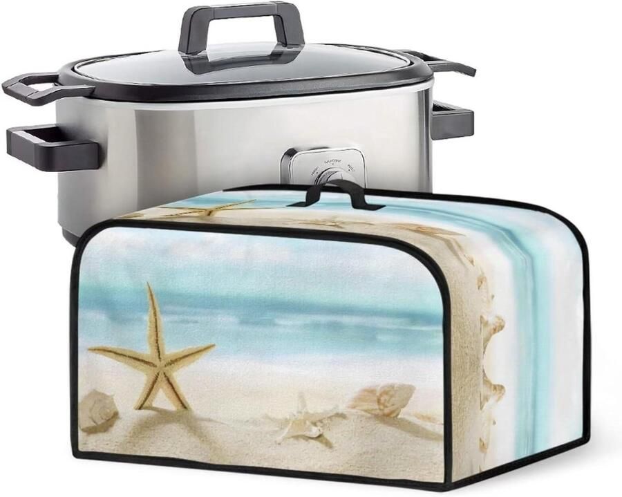 Slowcooker Stofkap Apparaat Cover Keuken Decoratie Universele Pasvorm 43x27x25 cm Strand Zeester - Foto 1