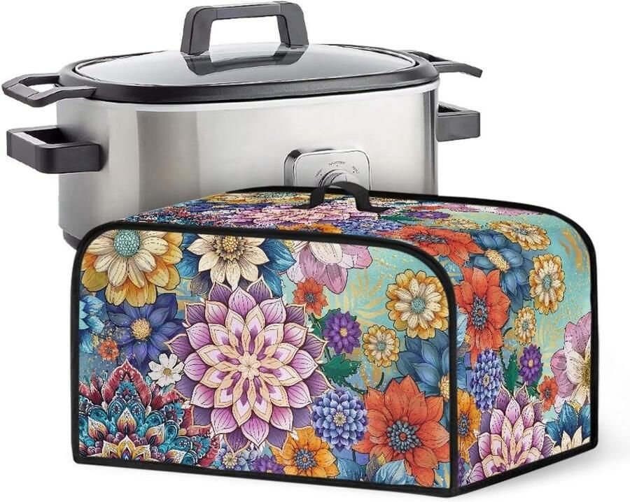 Slowcooker Stofkap Apparaat Cover Keuken Decoratie Waterdicht Polyester 43 cm Boho Bloem
