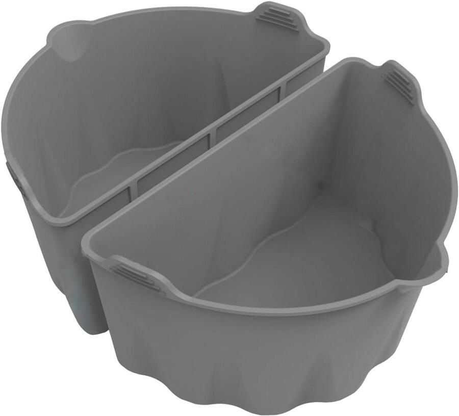 Slowcooker Verdeler Kook Divider Dubbel Koken Met Handvat 22 cm Grijs