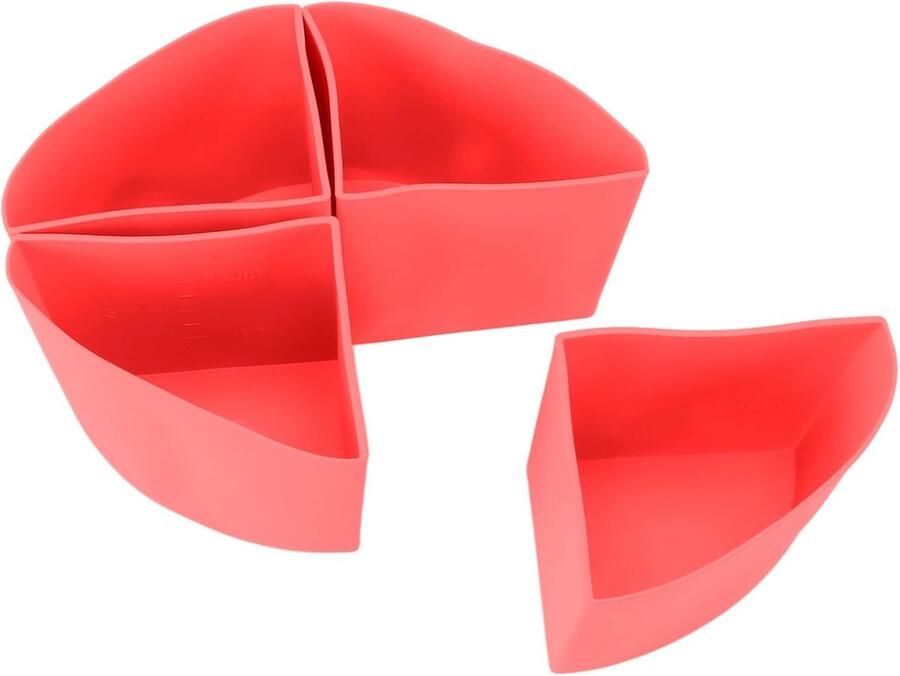 Slowcooker Verdelers Kook Voeringen Twee Maaltijden Lekvrij Materiaal 6 Liter Pot Rood