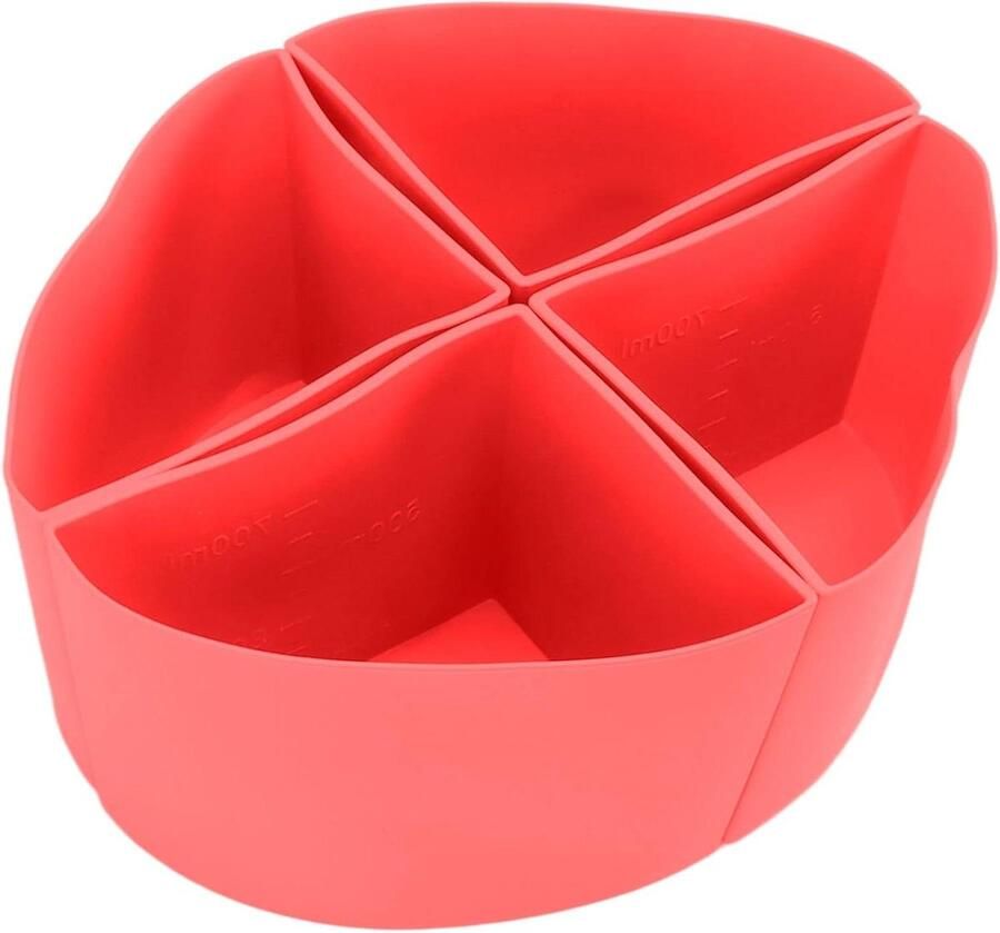 Slowcooker Verdelers Kookvoering Pot Twee Maaltijden Food-grade Siliconen 6 Liter Pot Rood