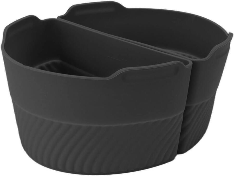 Slowcooker Voering Herbruikbaar Antiaanbak Maaltijd Bereiding Twee Gerechten Tegelijk 6 Liter Capaciteit Zwart