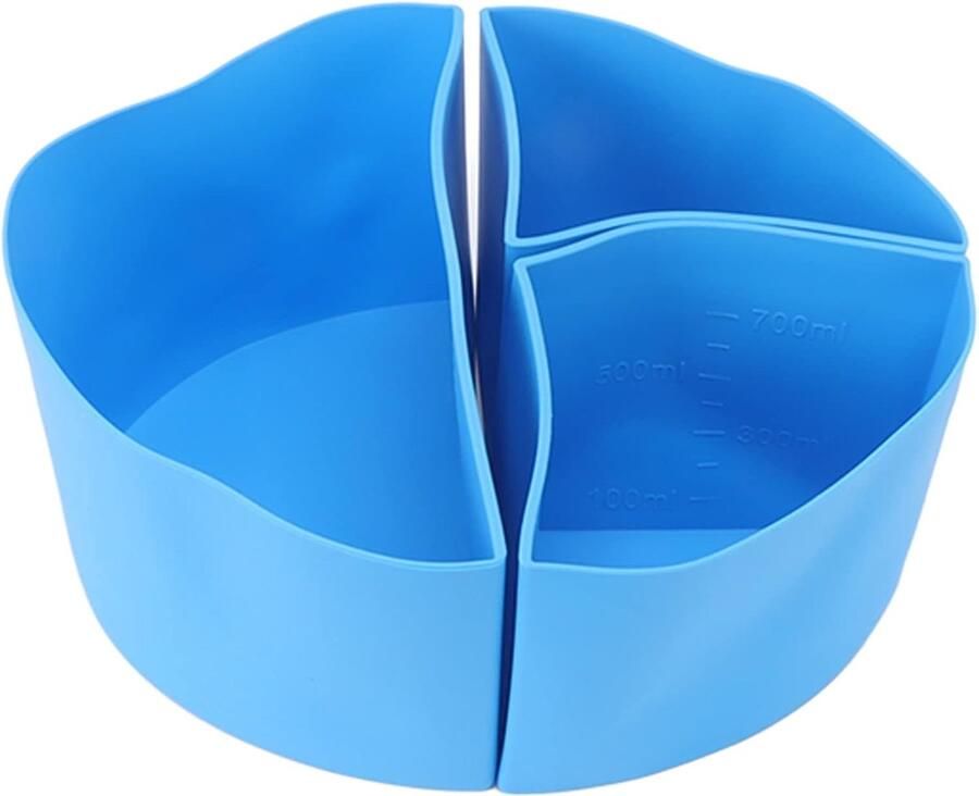 Slowcooker Voering Kookpot Verdeler Drie Maaltijden Koken Siliconen 3-in-1 6QT Pot Blauw