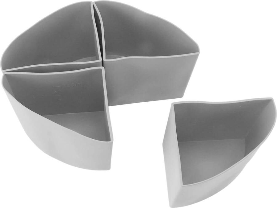 Slowcooker Voering Pot Beschermer Meerdere Maaltijden Koken 4 Compartimenten 20D x 14B x 5H cm Grijs