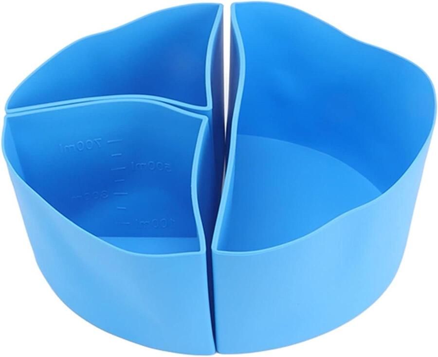 Slowcooker Voering Pot Verdeler Meerdere Maaltijden Koken 3-in-1 Ontwerp 6QT Blauw