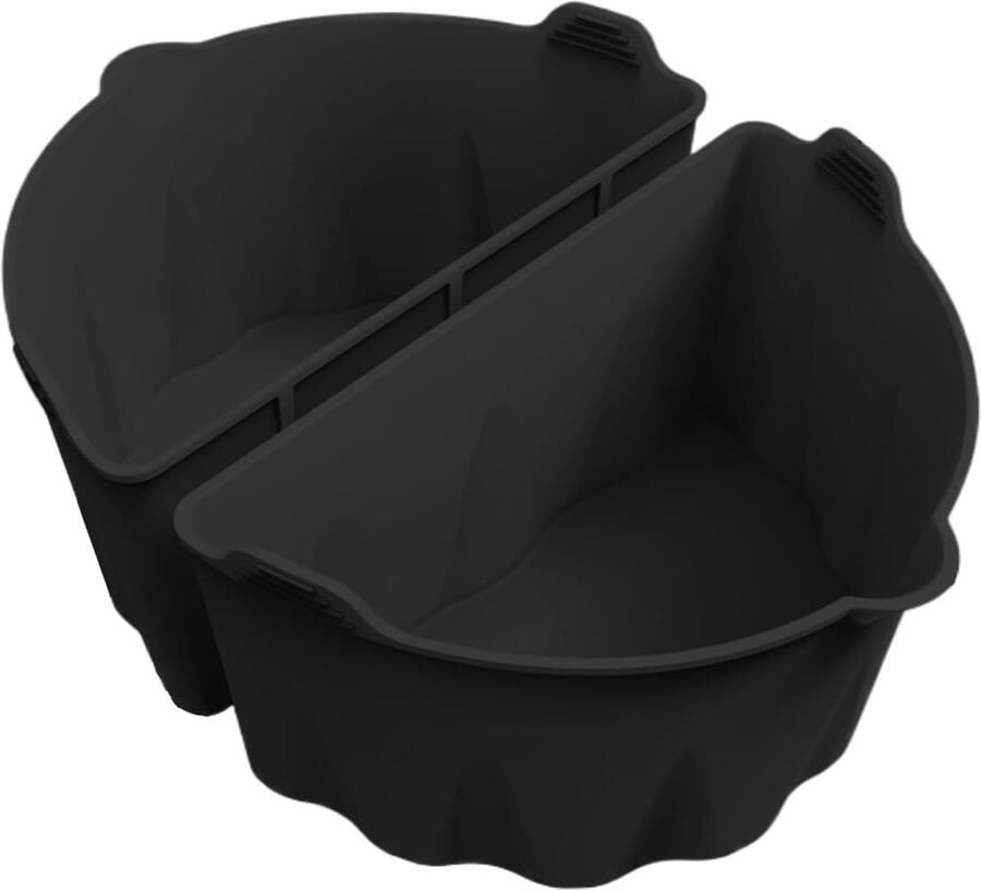 Slowcooker Voering Pottenverdeler Herbruikbaar Maaltijden Bereiden Niet-Vervormend Ontwerp Past In 6-8 QT Zwart