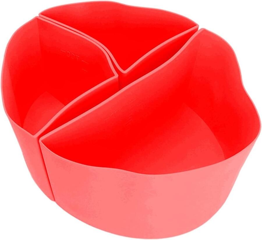 Slowcooker Voering Potverdeler Kookinzet Meerdere Gerechten Koken 3 In 1 Secties 6QT Rood