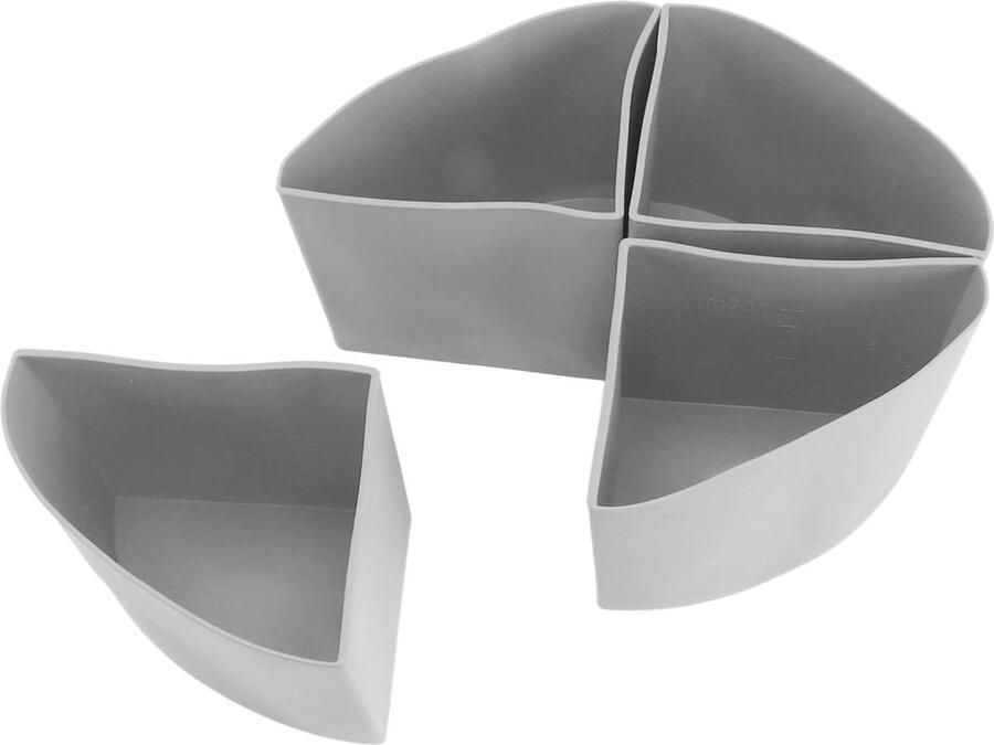 Slowcooker Voering Slowcooker Divider Meerdere Maaltijden Koken 4 Compartimenten 20D x 14B x 5H cm Grijs