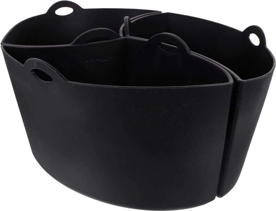 Slowcooker Voering Verdeler Inzet Meerdere Gerechten Koken Hittebestendig Siliconen 12x22x12 cm Zwart