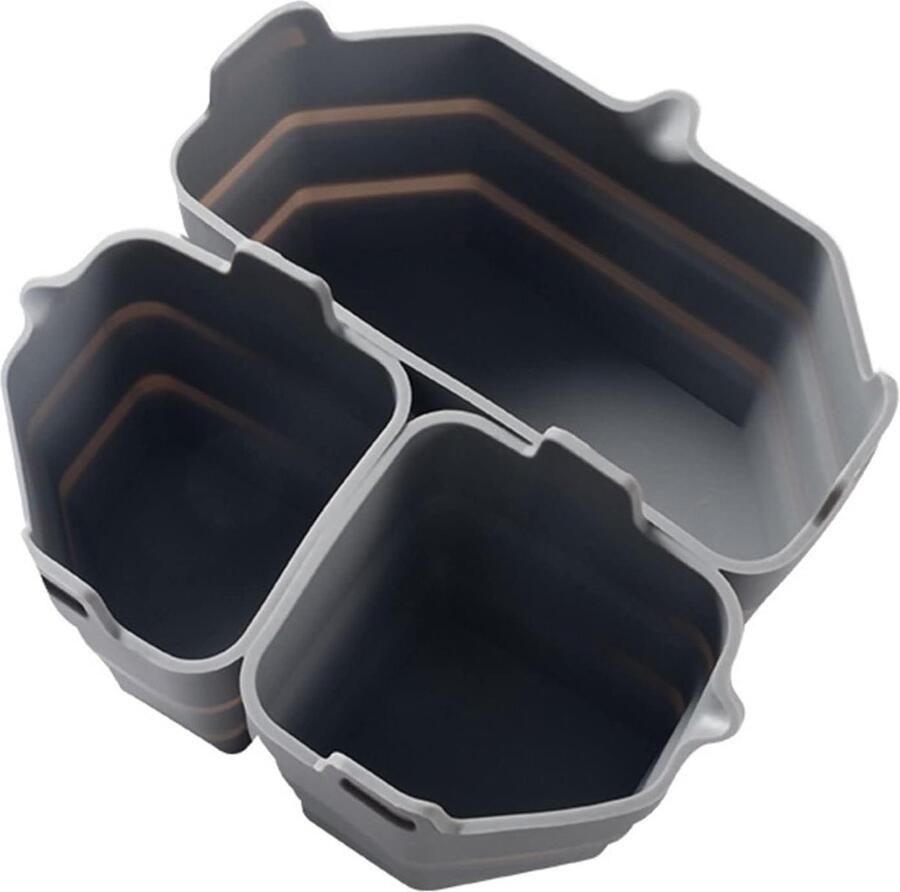 Slowcooker Voeringen Verdelers voor Pannen Twee Maaltijden Herbruikbaar Siliconen 20x19.5x10.5 cm Grijs