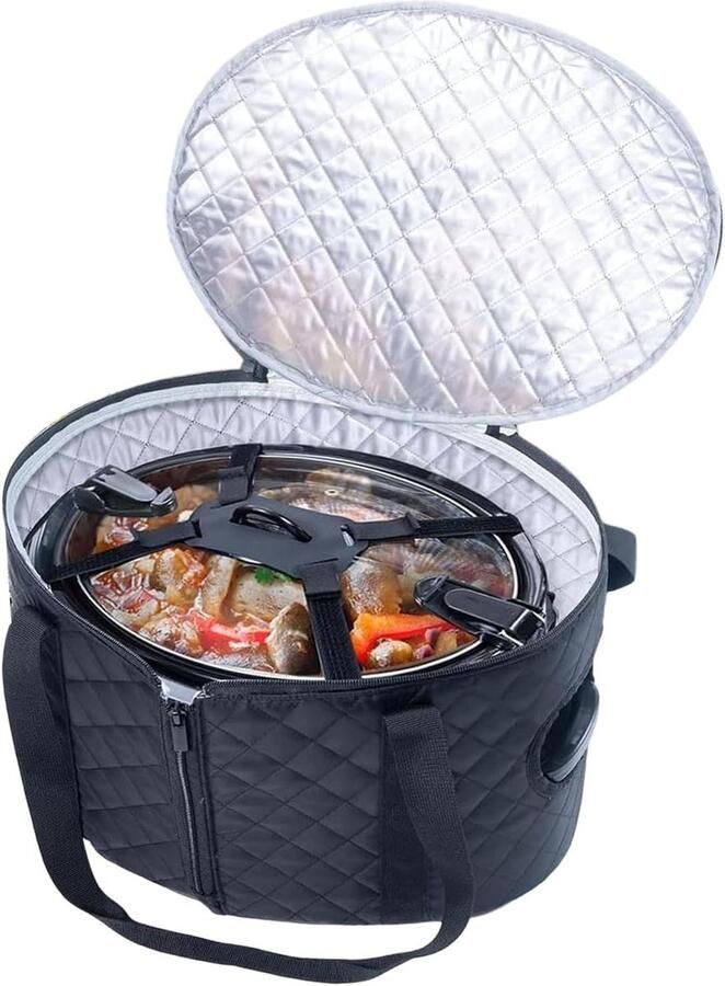Slowcooker zakken Geïsoleerde tas Voedsel warm houden Anti-kantel functie 68 liter capaciteit Meerkleurig