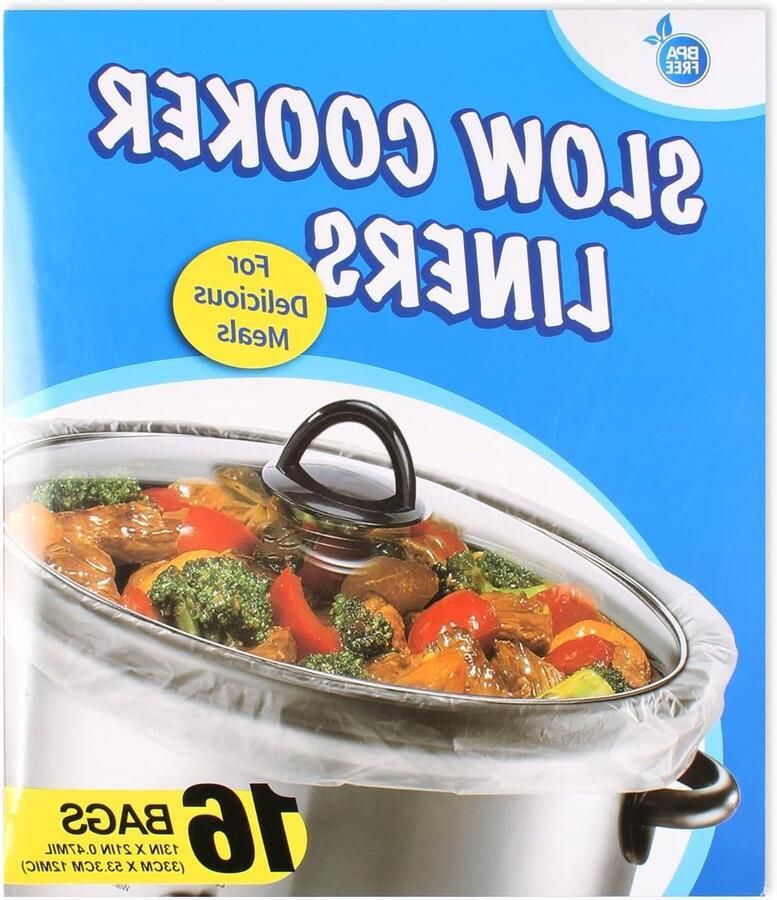 Slowcooker Zakken Kookzakken Liners Gemakkelijk Koken BPA-Vrij Materiaal 4-8 Liter Transparant