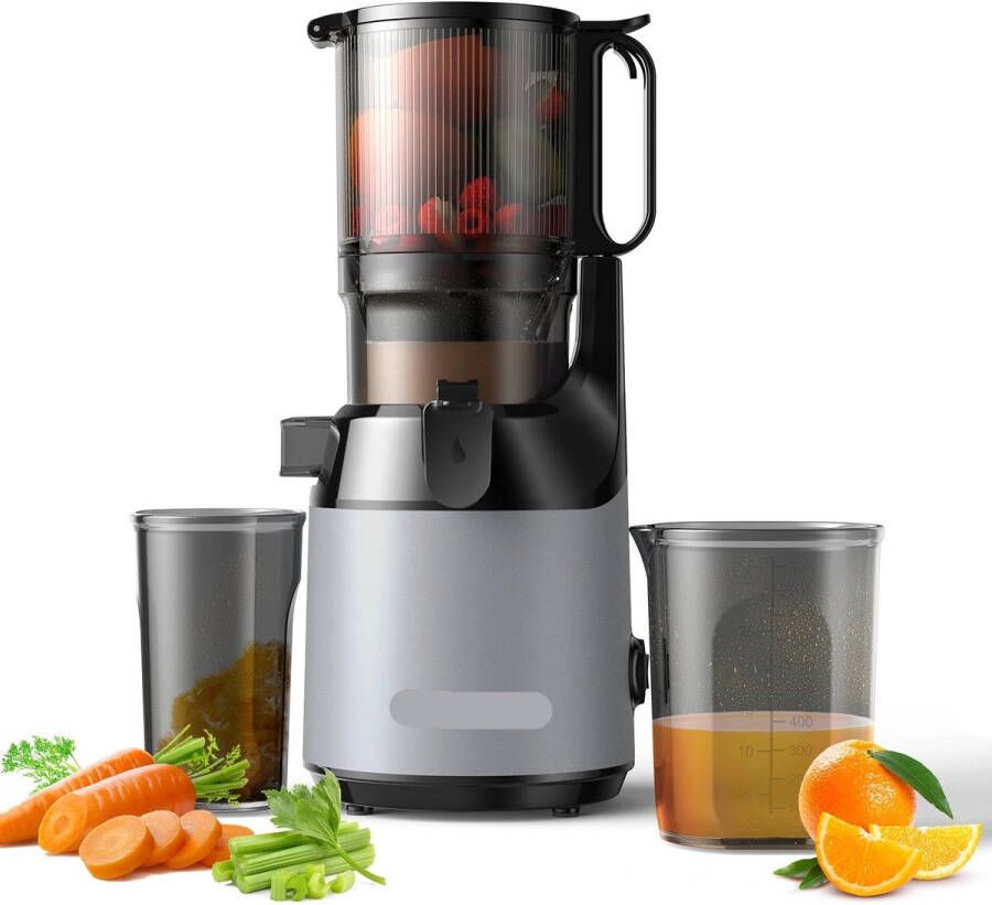 Slowjuicer Juicer Juice Maker Sapcentrifuge 130mm Brede Vulopening – Hoge Sapopbrengst – BPA-vrij – Voor Hele Vruchten en Groenten