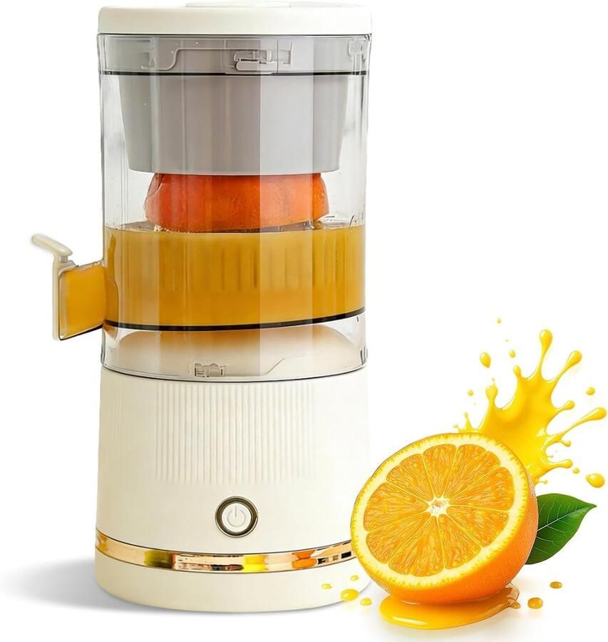 Slowjuicer Koude Pers Hoge Sapopbrengst Makkelijk Schoon te Maken Voor Groente & Fruit Beige Grijs