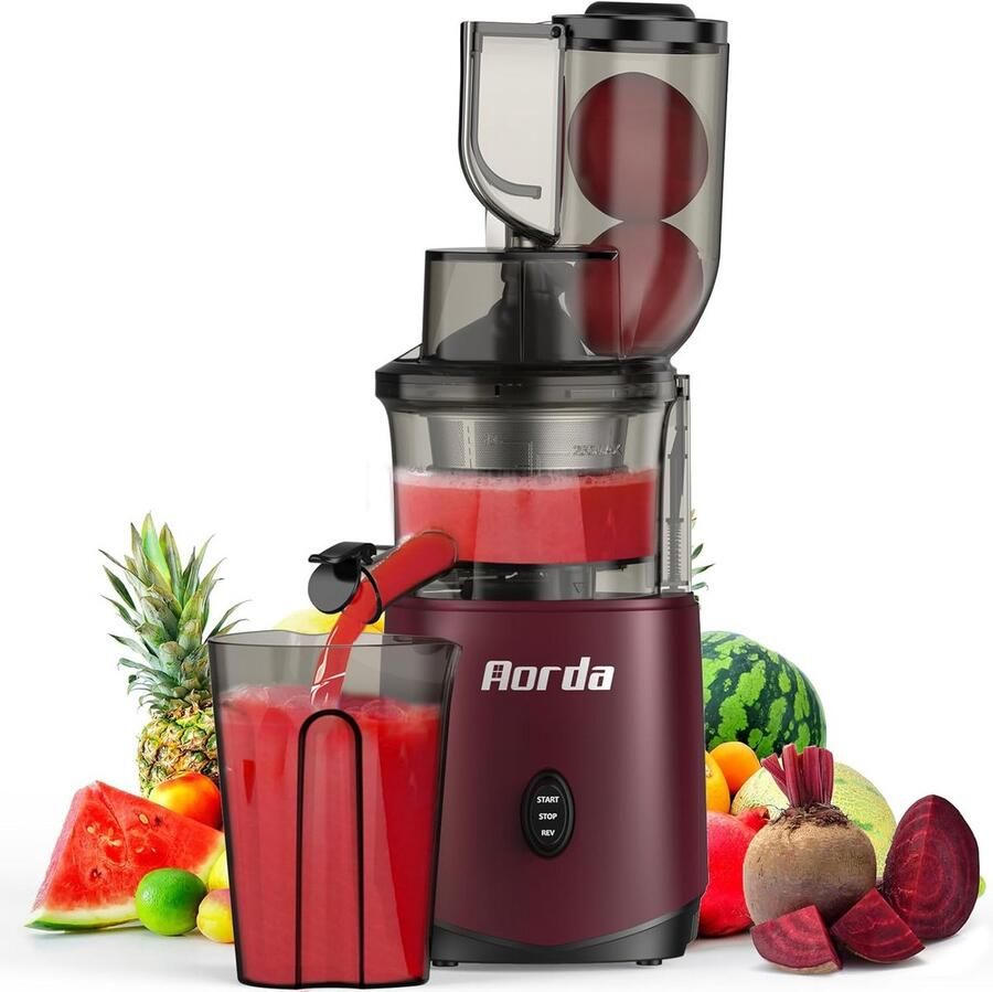 Slowjuicer Koudpers 200W – Stille Motor & Eenvoudig Reinigen – Sappers voor Groenten en Fruit