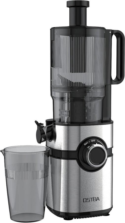 Slowjuicer met Brede Invoer voor Hele Groenten en Fruit Hoge Sapopbrengst Zwarte Sapper