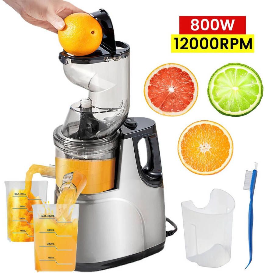 Corenia Slowjuicer Sapcentrifuge Cold Press Juicer 800W 12000RPM Grote Vulopening 50 dB Masticating Juicer Voor Groenten en Fruit - Foto 2
