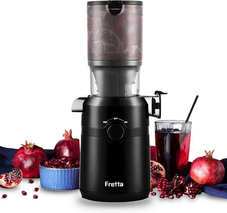 Slowjuicer Sapcentrifuge Gezond Sap Maken Extra Brede Vulschacht 18.5 x 15 x 38.5 cm Diepzwart